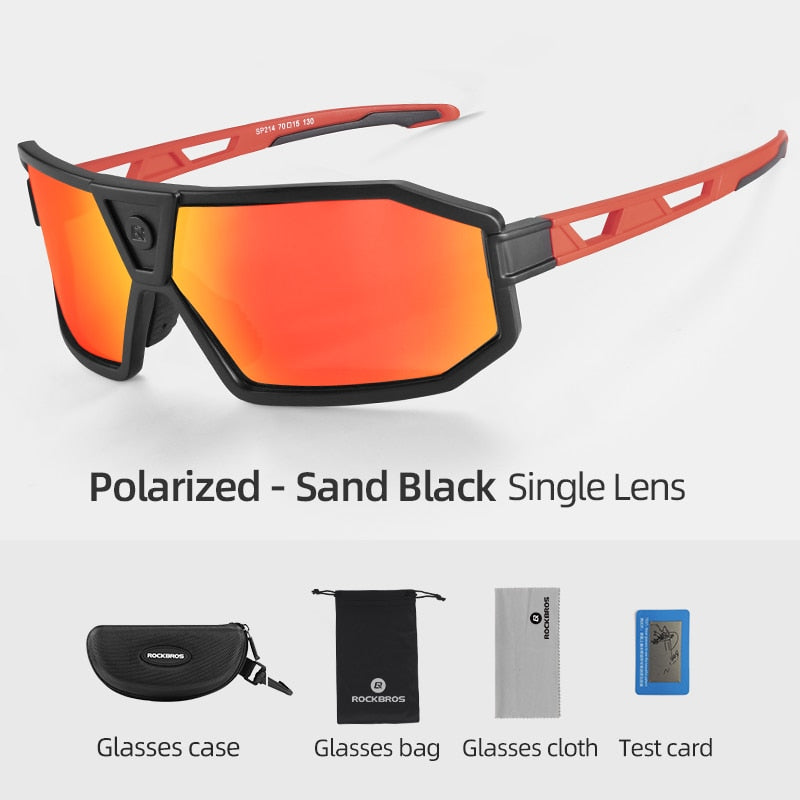ROCKBROS Polarized Cycling Glasses Clear Bike Glasses Eyewear UV400 Outdoor Sport Sunglasses Men Women Cycling Sunglasses.