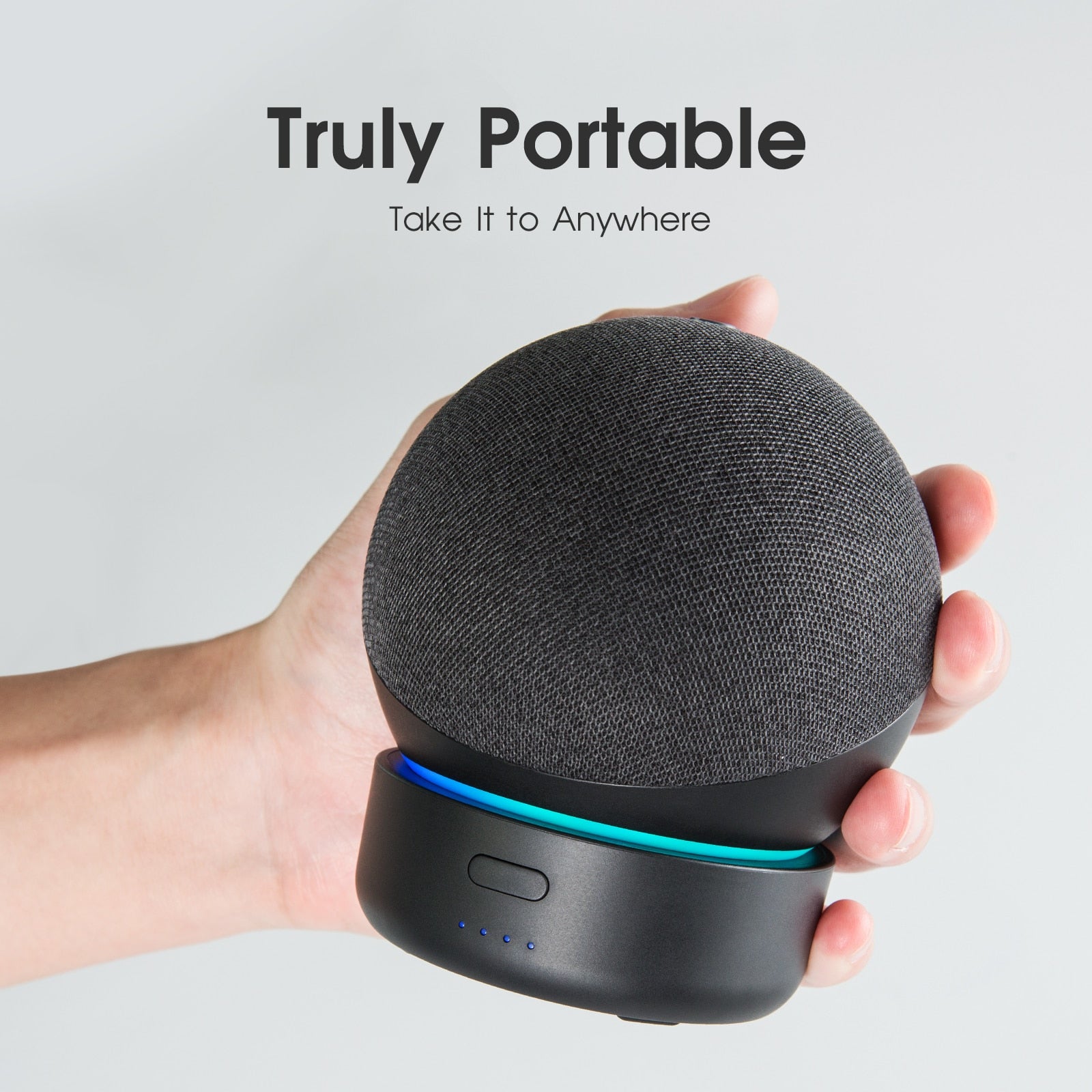 GGMM D4 Portable Battery for Dot (4th gen.) With 6 Hours Playtime Battery Base for All-new Echo Dot (4th Gen,2020 release) Alexa.