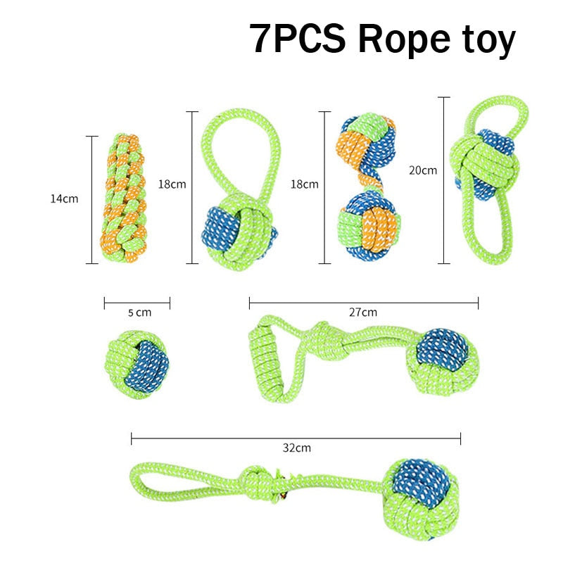 10PCS Randomly Puppy Pet Toys For Small Dogs Rubber Resistance To Bite Dog Toy Teeth Cleaning Chew Training Toys Pet Supplies
