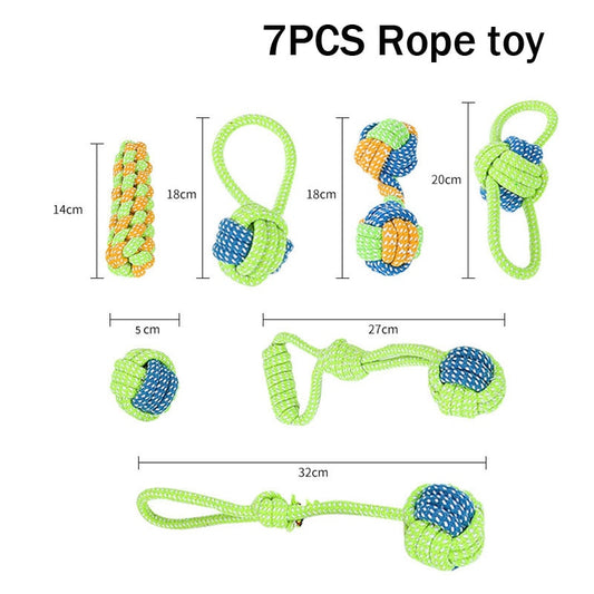 10PCS Randomly Puppy Pet Toys For Small Dogs Rubber Resistance To Bite Dog Toy Teeth Cleaning Chew Training Toys Pet Supplies
