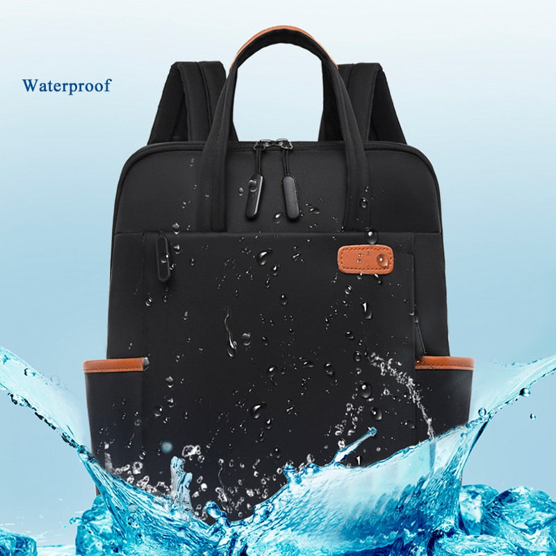 Waterproof Women Business Backpack Fashion Oxford Student School Backpacks 13.4 Inch Laptop Bag Casual Travel Rucksack Mochila.