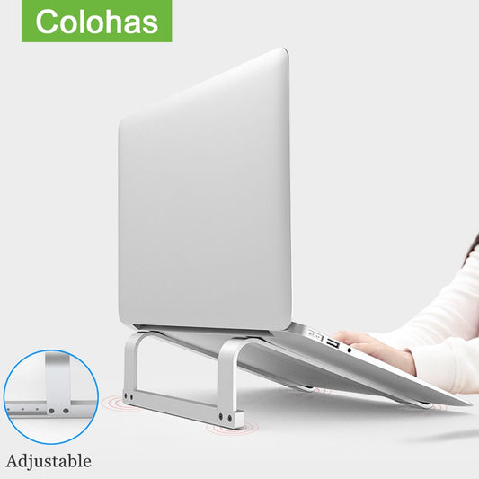 Adjustable Aluminum Laptop Stand Portable Notebook Support Holder For Macbook Pro Computer Riser Stand Cooling Bracket