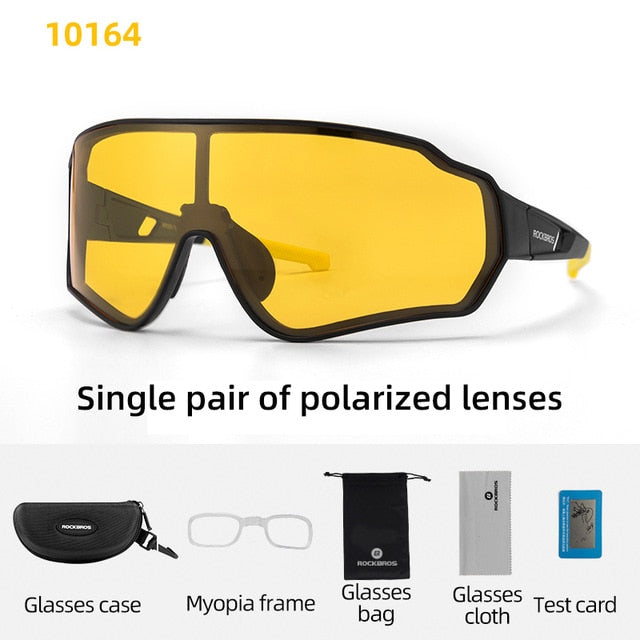 ROCKBROS Polarized Cycling Glasses Clear Bike Glasses Eyewear UV400 Outdoor Sport Sunglasses Men Women Cycling Sunglasses.