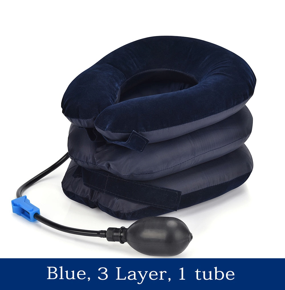 Neck Stretcher Air Cervical Traction 1 Tube House Medical Devices Orthopedic Pillow Collar Pain Relief Blue Brown Tractor.