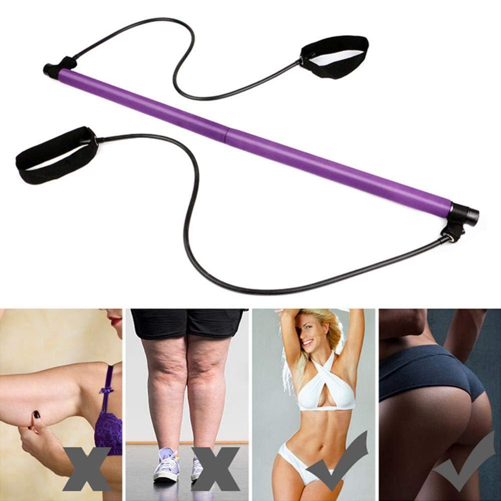 Pilates Bar Stick Yoga Pull Rods Pull Rope Yoga Resistance Band Sport Training Elastic Bands Crossfit Home Gym Fitness Equipment