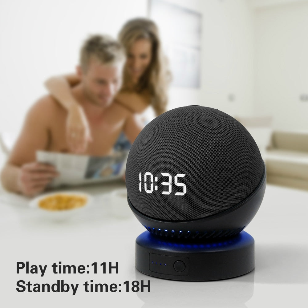 Battery Base for Echo Dot 4th Generation Alexa Speaker Portable Wireless charger Power Bank for Echo Dot 4 Holder Mount Stand.