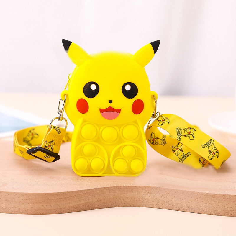 Disney Minnie Mouse Cute Kawaii Wallet Fidget Toy Push Bubble Antistress Anime Coin Purse Kid Girl Bag Children Birthday Present.
