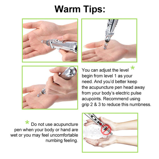 Electronic Acupuncture Pen Electric Meridians Laser Therapy Heal Massage Pen Meridian Energy Pen Relief Pain Tools Health Care.