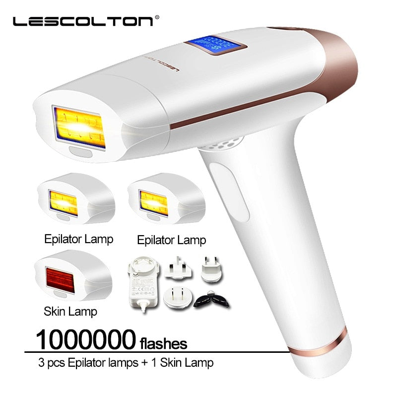 Lescolton 3in1 700000 Pulsed IPL Laser Hair Removal Device Permanent Hair Removal IPL Laser Epilator Armpit Hair Removal Machine.
