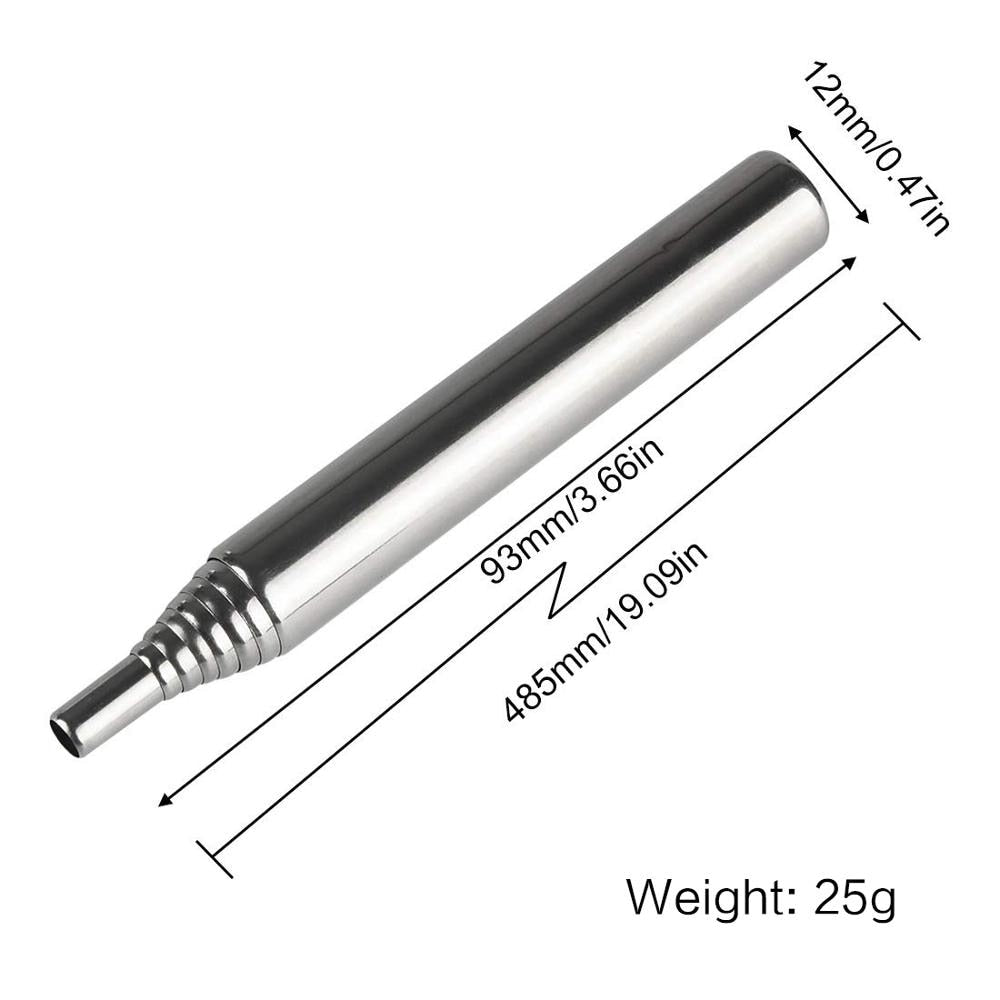 New outdoor blowing torch adjustable camping torch pocket bellow survival tool stainless steel collapsible blowing fire stick.