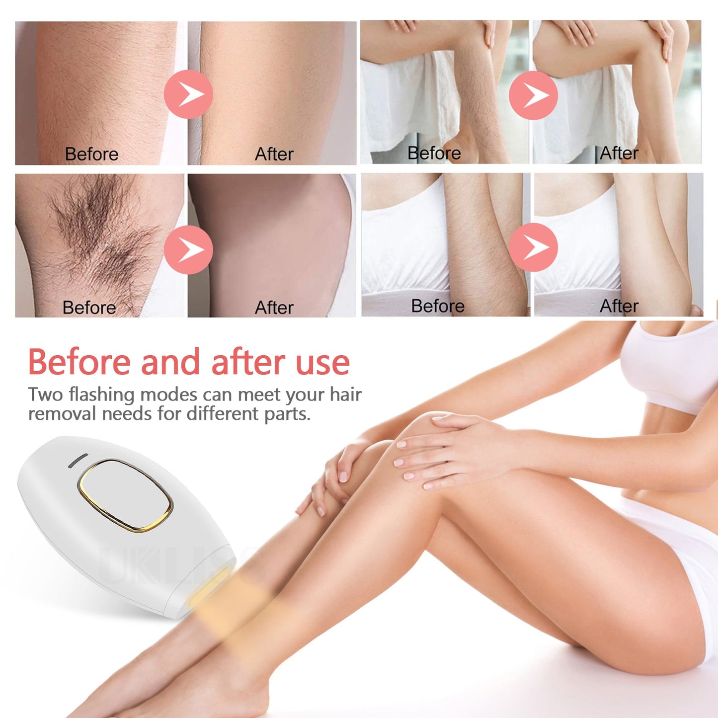 Electric Epilator For Women's Shaver Permanent IPL Hair Removal 600000 Flash Hair Removal Photoepilator Painless Home Use Device.