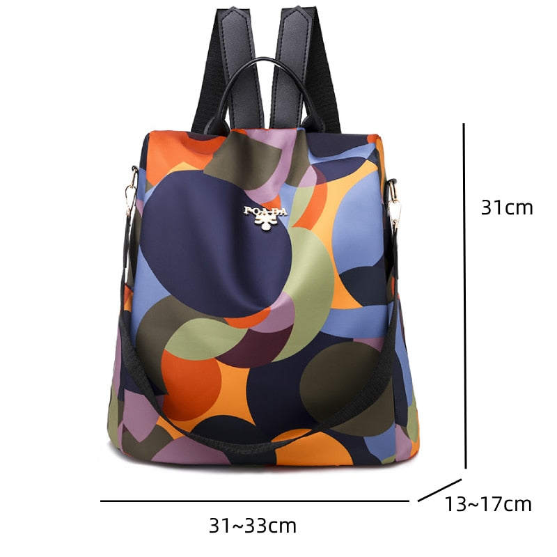Fashion Anti-theft Backpack Women Oxford Shoulder Bag Large Capacity Female Travel Backpack Light School Bag for Teenage Girls