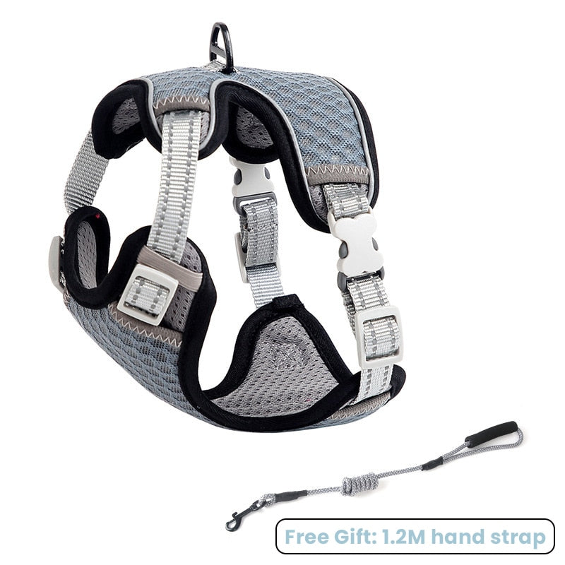 ROJECO Reflective Cat Harness Adjustable Harness For Cats Breathable Cat Vest Harness and Leash Set Pet Cat Lead Leash Harnesses