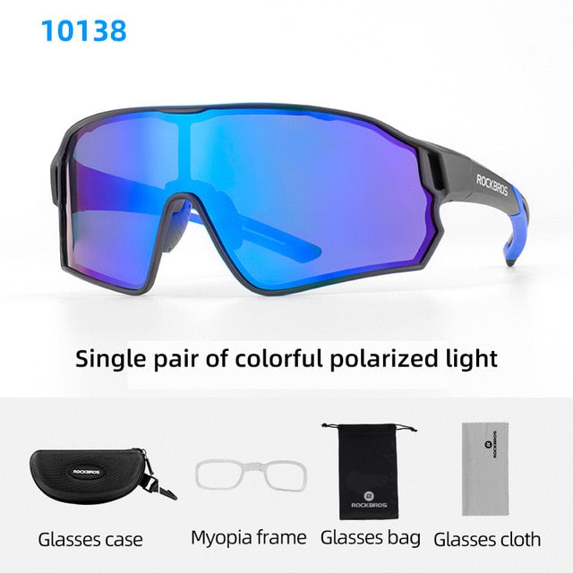 ROCKBROS Polarized Cycling Glasses Clear Bike Glasses Eyewear UV400 Outdoor Sport Sunglasses Men Women Cycling Sunglasses.