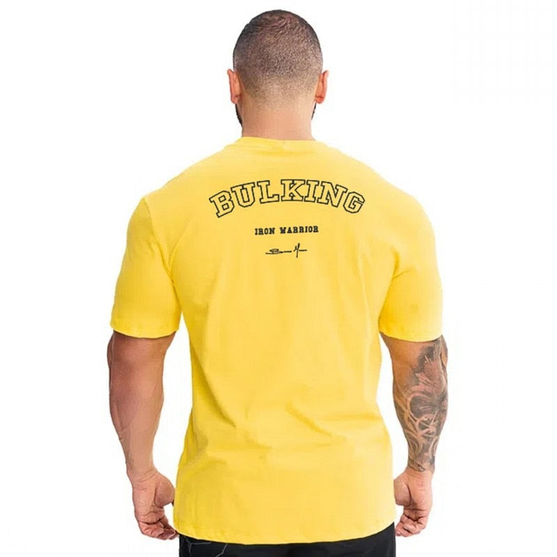 Men Summer New Tight Short sleeve T shirt Casual Cotton Streetwear Gyms Fitness T-shirts Homme Workout Tops Tees