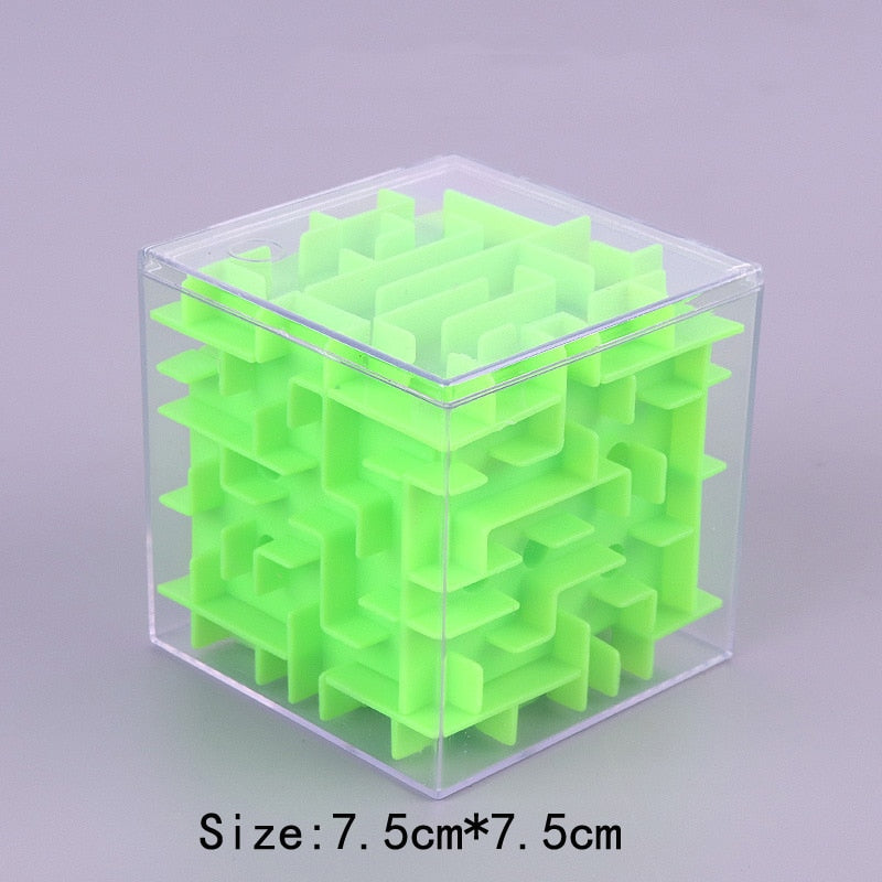 TOBEFU 3D Maze Magic Cube Transparent Six-sided Puzzle Speed Cube Rolling Ball Game Cubos Maze Toys for Children Educational.
