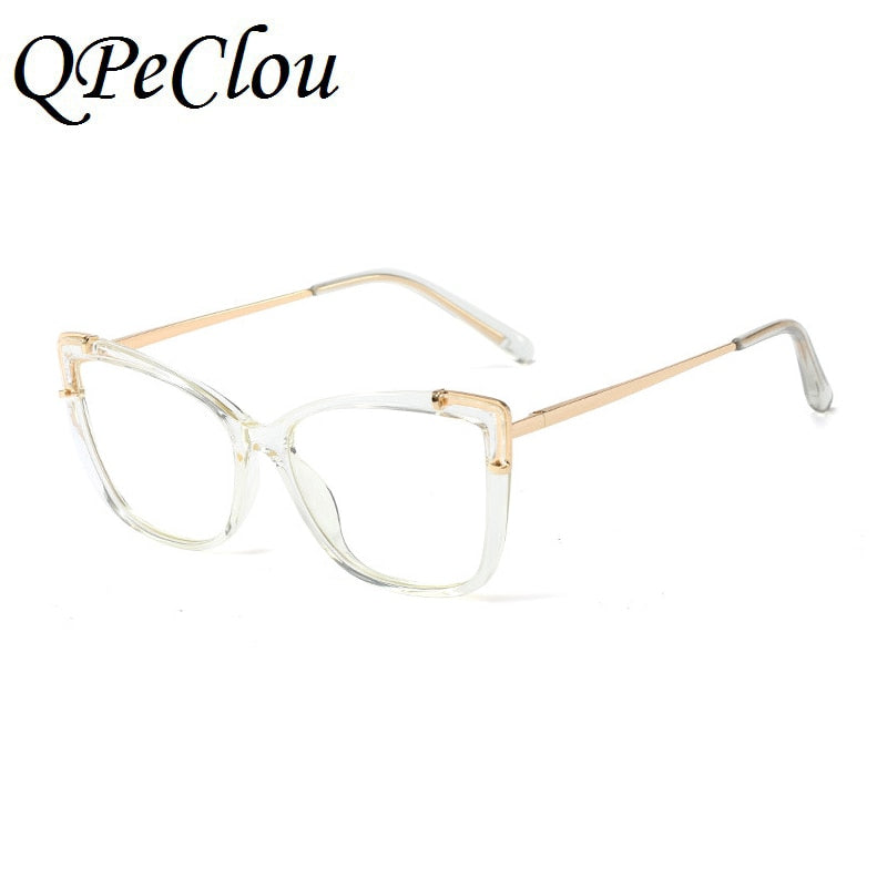 New Fashion Square Anti-blue Glasses Frame Women Brand Vintage Optical Computer Transparent Eyeglasses Female Oculos Feminino