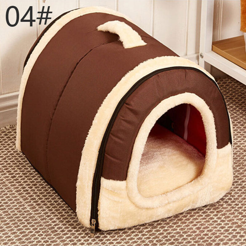 Removable Washable Pet Dog House Cat House Mat Cat Litter Cute Cat House Small Medium Sized Pet Dog Gave Dog Bed Lazy Animal Bed