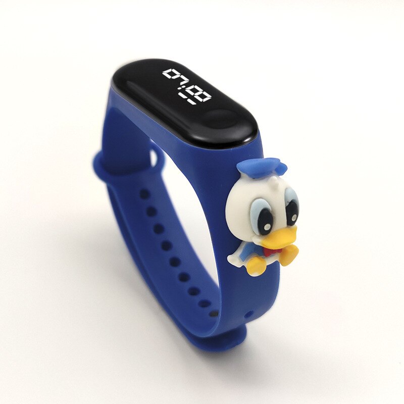Disney Mickey Minnie LED Touch Watch Pooh Bear Bracelet Watch Student Children Sports Cartoon Electronic Watch Birthday Gifts.