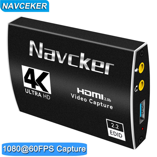 Video Card Capture HDMI Video Capture Card Device PC PS4 Game Live Streaming 4K 1080P HD VHS Board USB 3.0 Grabber Recorder Box.