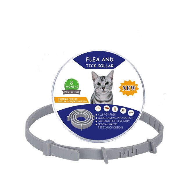 Flea And Tick Collar For Dogs Cats Up To 8 Month Flea Tick Dog Collar Anti-mosquito and insect repellent Pet collars.
