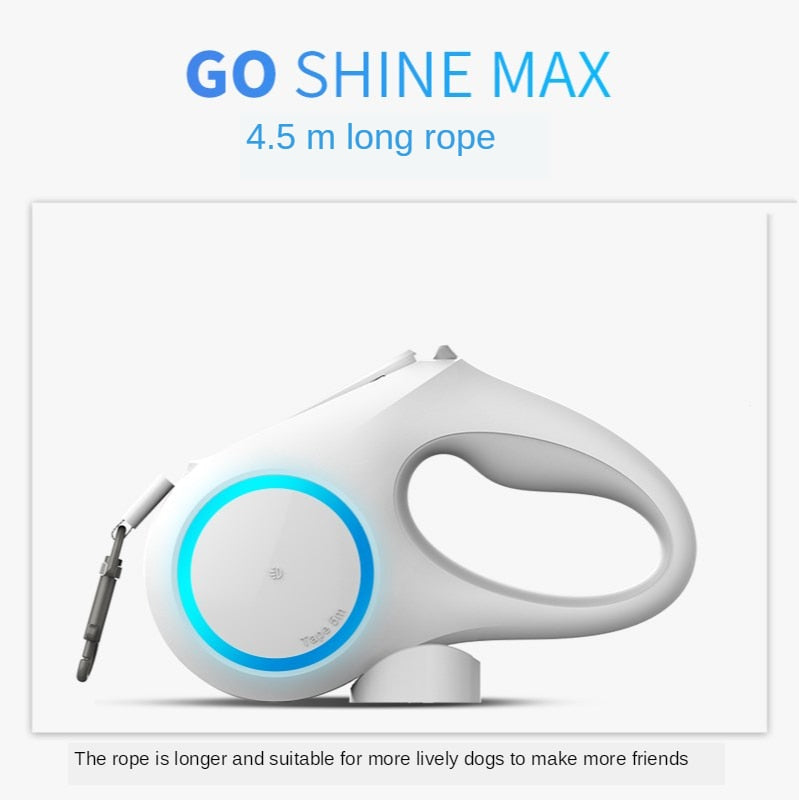 Xiaomi PETKIT Automatic Telescopic Dog Leash Dog Chain Small Medium Dog Leads 4.5m Headlamp Retractable Glow Dark Dog Supplies