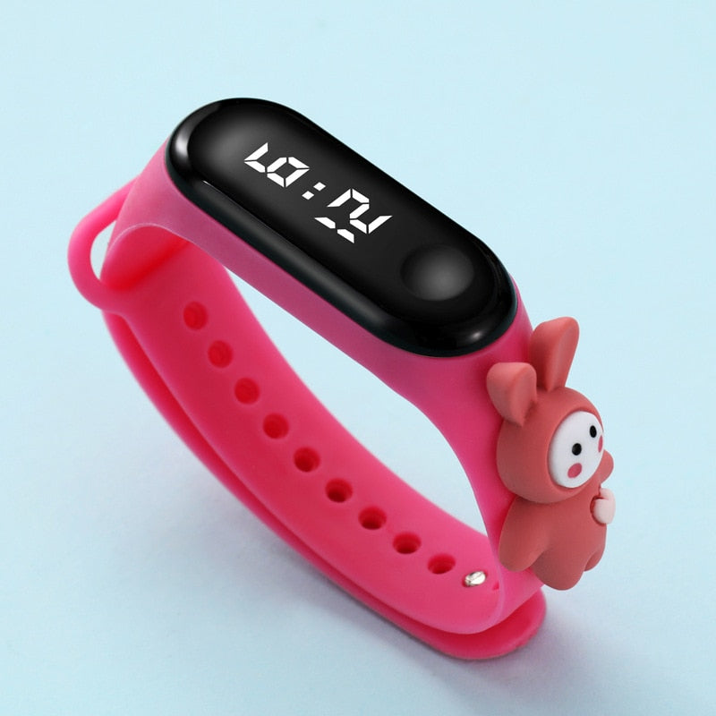 Disney Mickey Minnie LED Touch Watch Pooh Bear Bracelet Watch Student Children Sports Cartoon Electronic Watch Birthday Gifts.