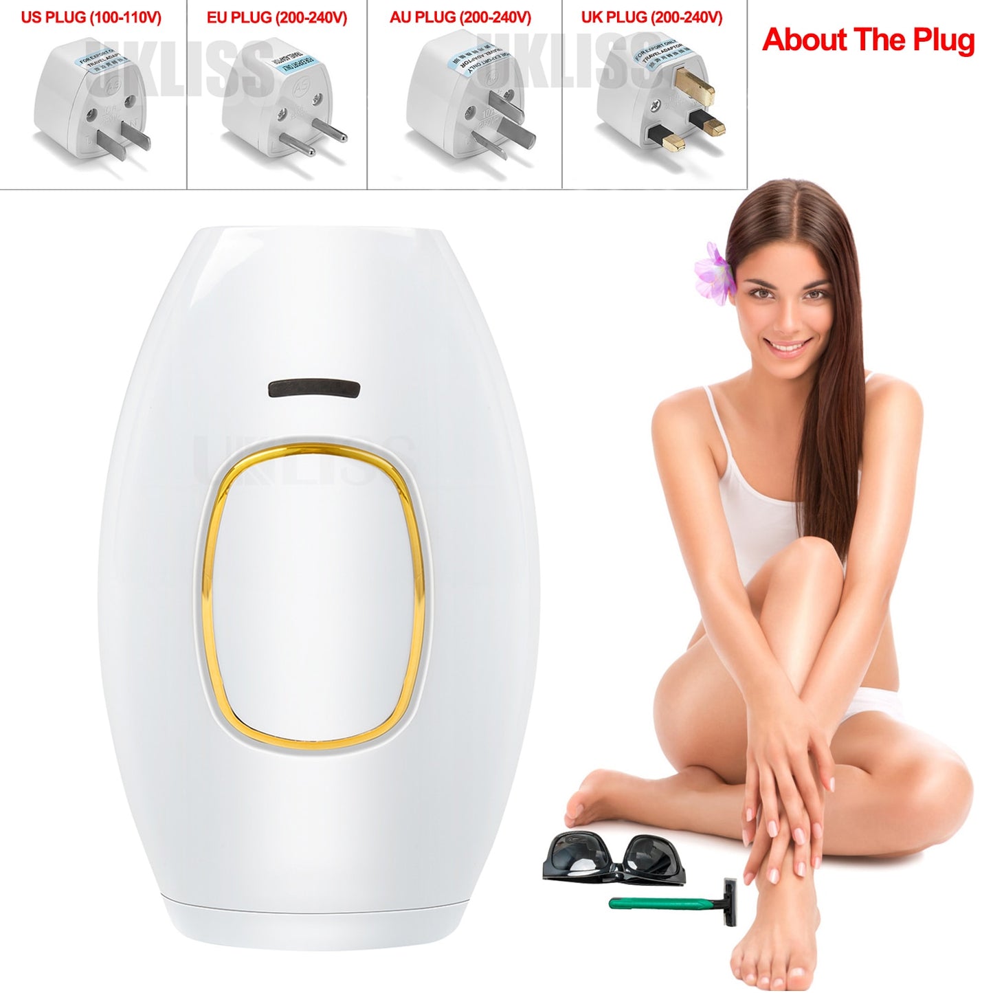 Electric Epilator For Women's Shaver Permanent IPL Hair Removal 600000 Flash Hair Removal Photoepilator Painless Home Use Device.
