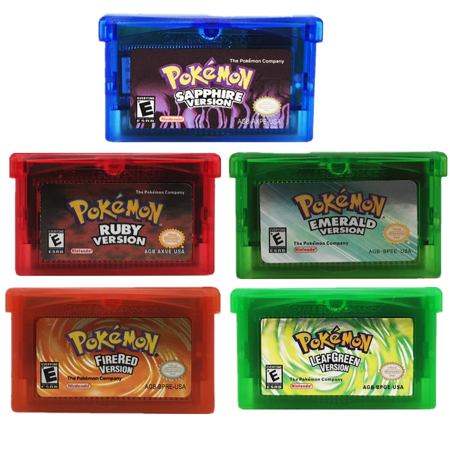 Pokemon NDSL GB GBC GBM GBA SP Game Card Series Ruby Firered Emerald Sapphire Video Game Cartridge Console Card English Language.