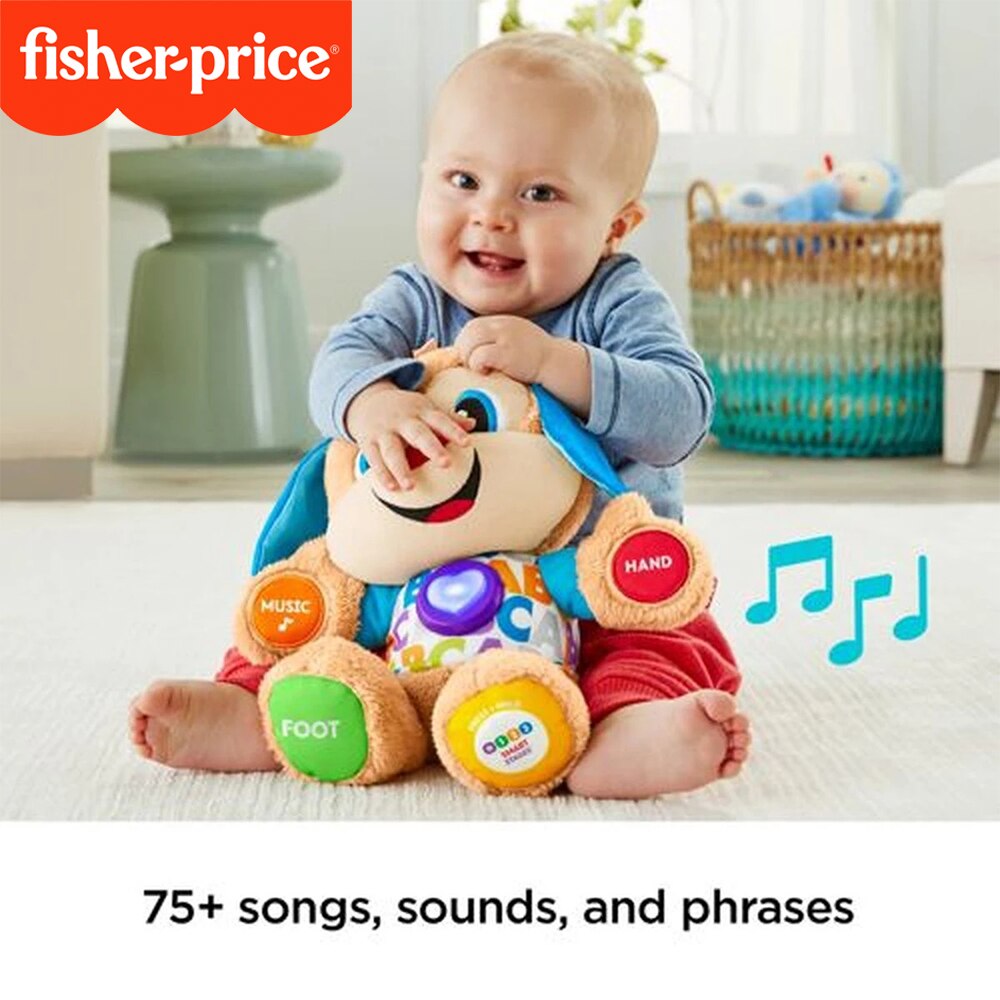 Fisher Price Smart Stages Puppy with Chinese English Baby Different Song Sounds Tunes Phrases Plush Dog Kid Toy GFN95 3 Levels