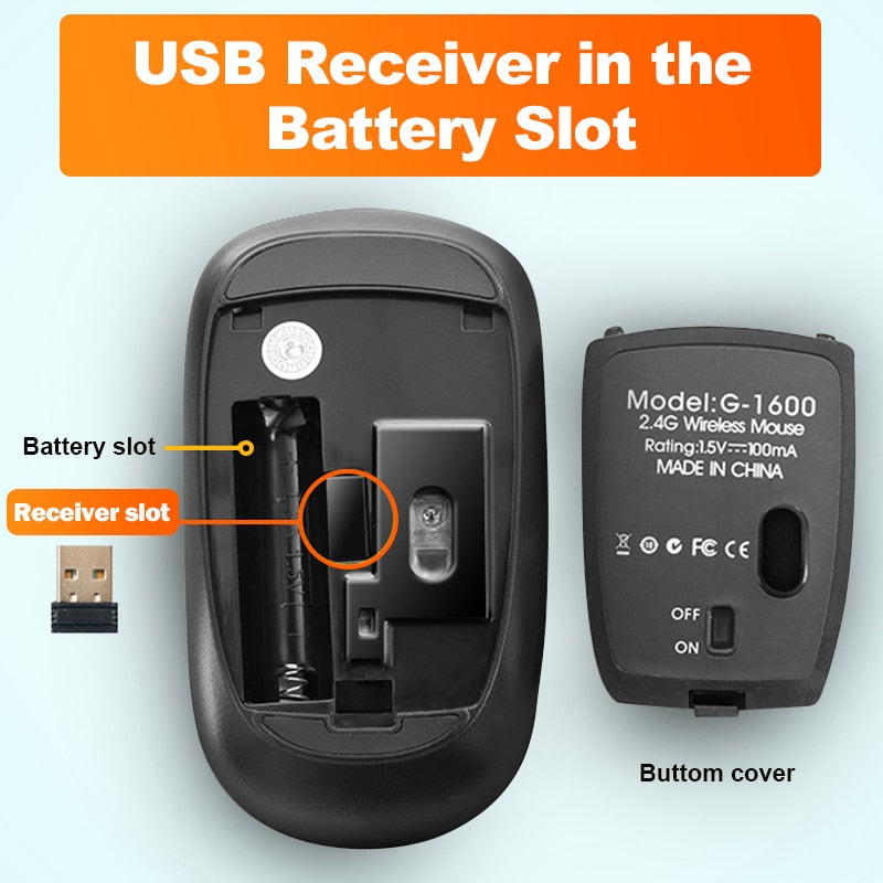 Silent Wireless Mouse PC Computer Mouse Gamer Ergonomic Mouse Optical Noiseless USB Mice Silent Mause Wireless For PC Laptop