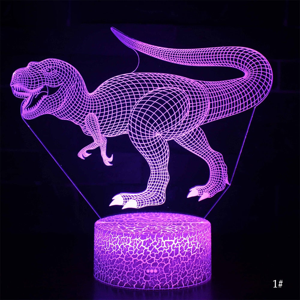 3D LED Night Light Lamp Dinosaur Series 16Color 3D Night light Remote Control Table Lamps Toys Gift For kid Home Decoration D23.