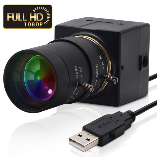 Full Hd 1080P USB Webcam 5-50mm Varifocal CMOS OV2710 30fps 60fps 100fps Industrial UVC Usb Camera for PC Computer Laptop.