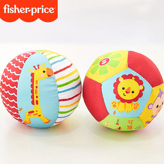 Fisher Price Animal Knowledge Baby Cognitive Ball Toys Learning & Education Bell Ringing Hand Grab Cloth Ball For Children Grow