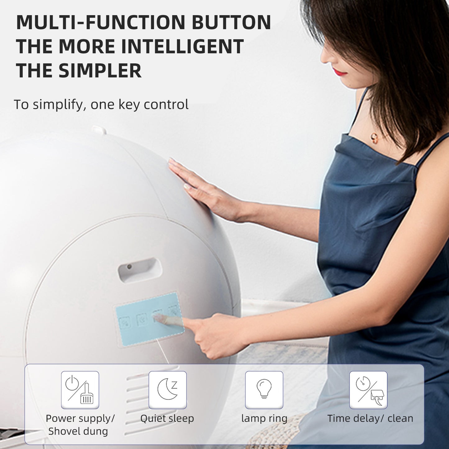 WIFI Cat Litter Box App Control Cat Litter Pad Basin 5L Automatic Cat Toilet Pet Trash Can Self Cleaning Toilet Pets Supplies