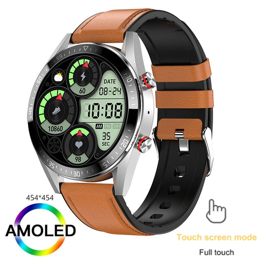 2021 New 454*454 Screen Smart Watch Always Display The Time Bluetooth Call Local Music Smartwatch For Mens Android TWS Earphones.
