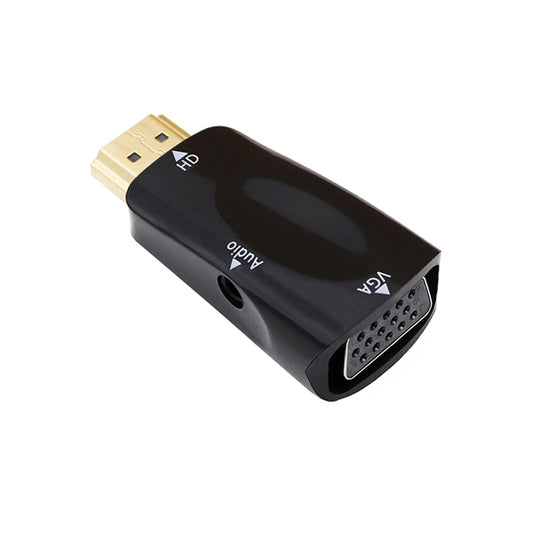 Male to Female HDMI-compatible to VGA Adapter HD 1080P Audio Cable Converter For PC Laptop TV Box Computer Display Projector.