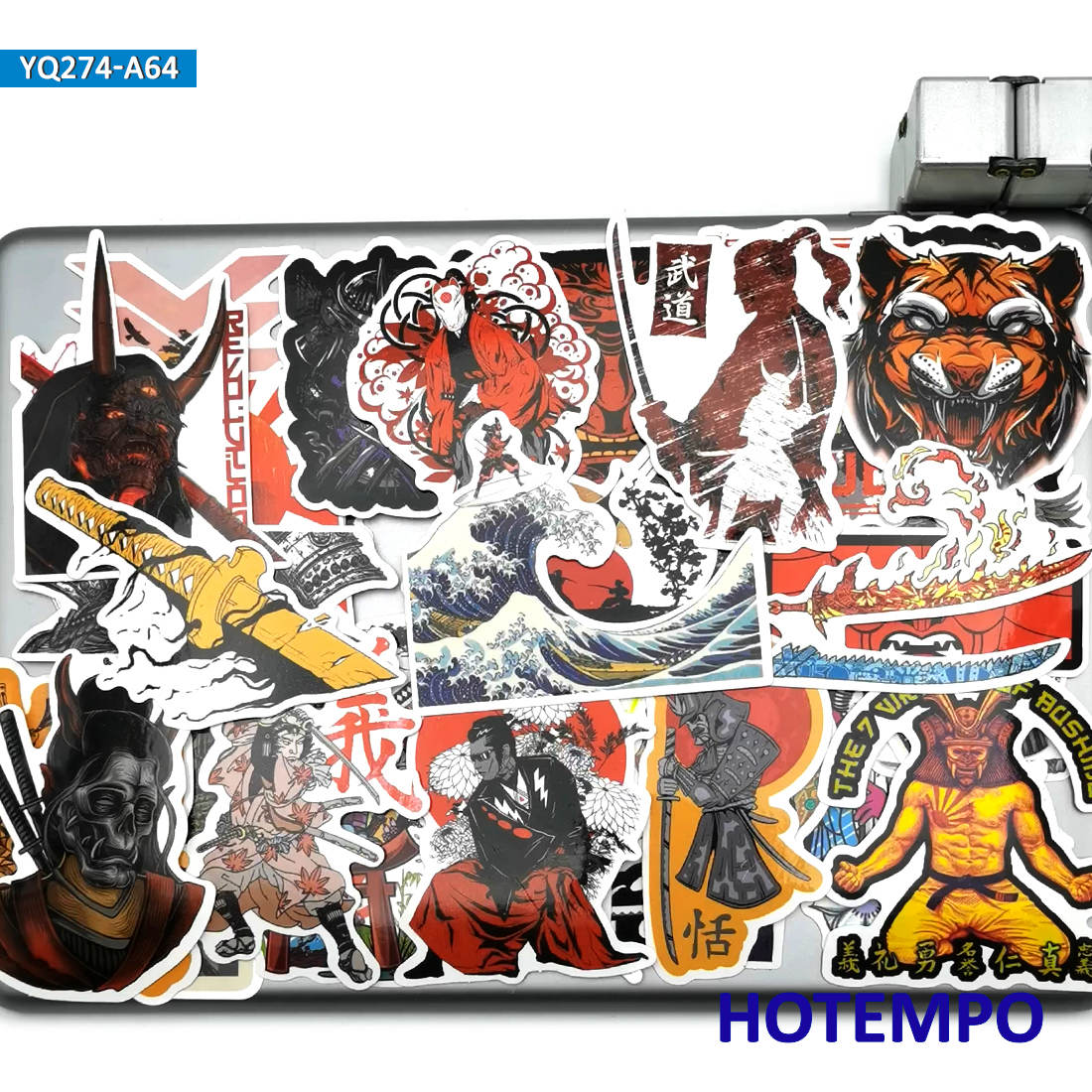 60pcs Japan Samurai Bushido Spirit Style Art Stickers for Mobile Phone Laptop Guitar Suitcase Skateboard Bike Car Decal Stickers.