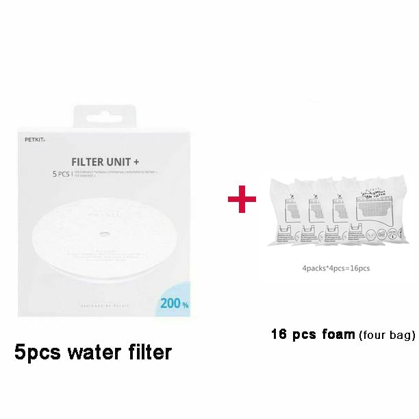 PETKIT Filter Units for EVERSWEET 2 and EVERSWEET 3 Water Fountain, Replacement Filters (5 Pcs), Cleaning Kit Pet Supplies