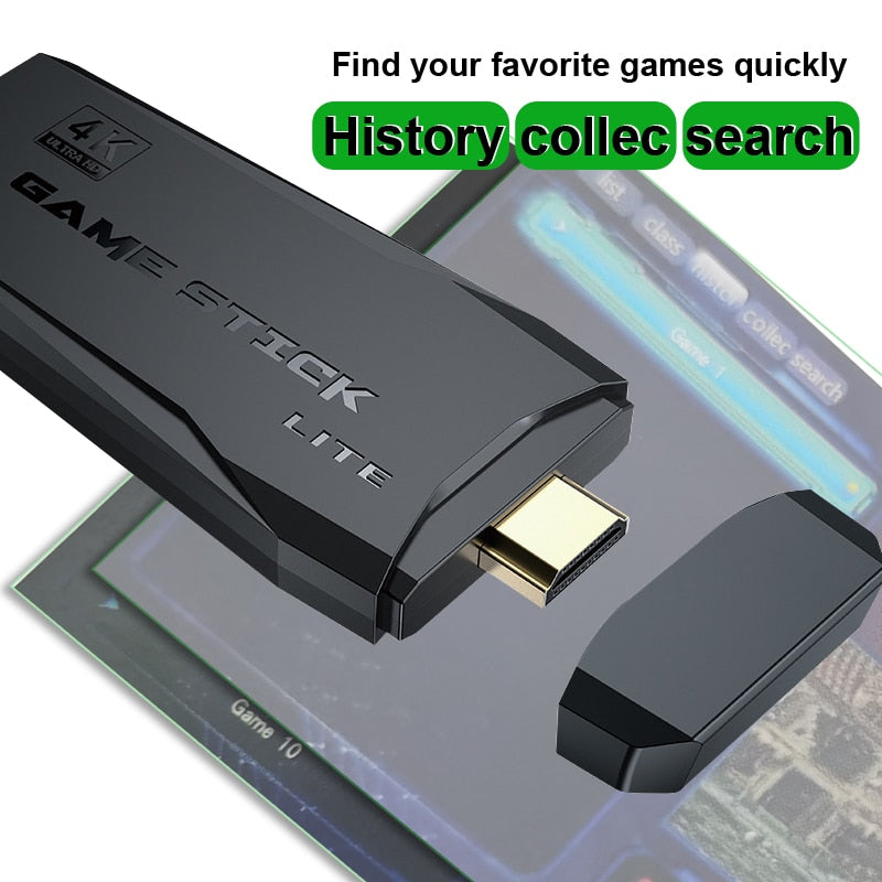 DATA FROG 4K HD Video Game Console 2.4G Double Wireless Controller For PS1/FC/GBA Retro TV Dendy Game Console 10000 Games Stick.