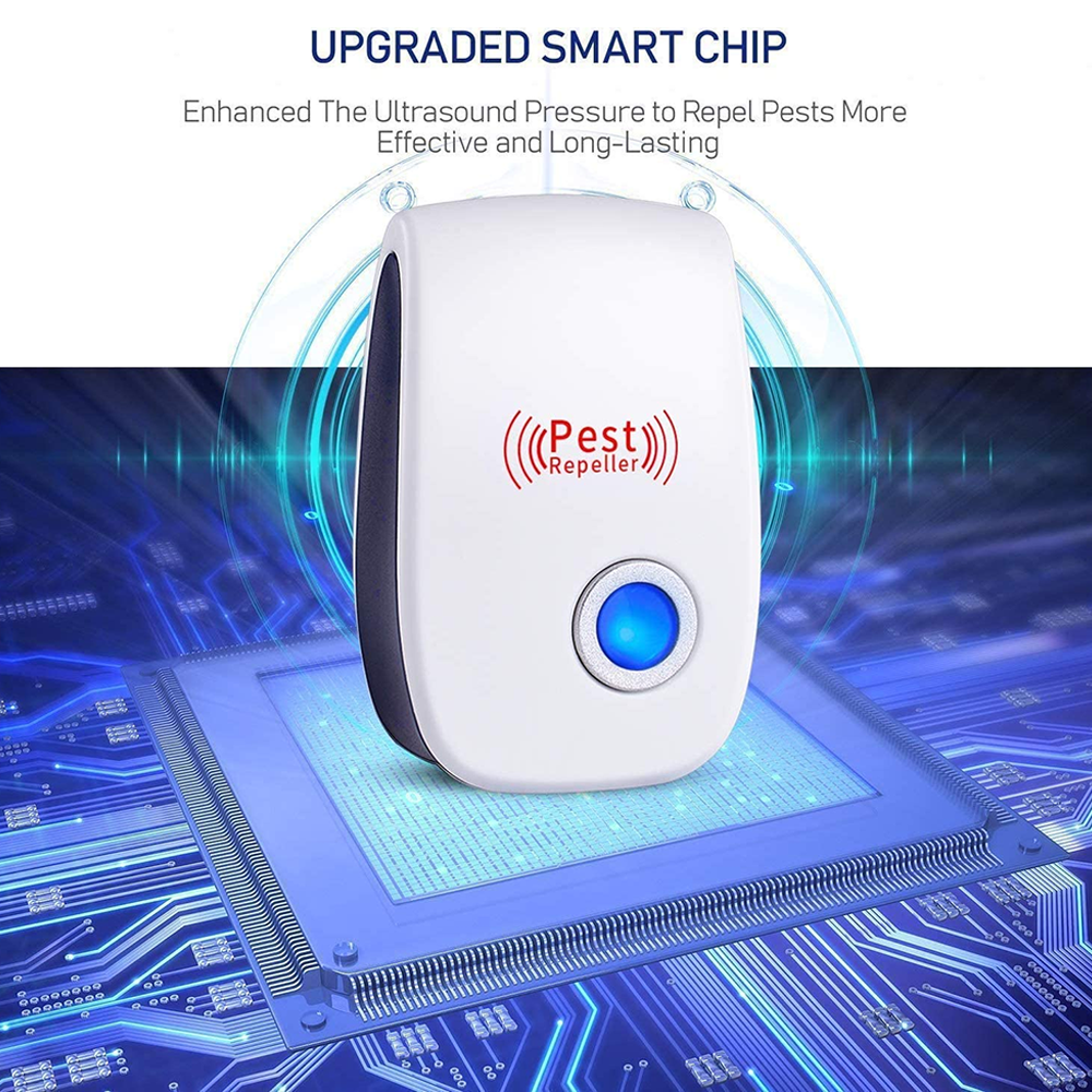 AIRMSEN Ultrasonic Pest Repeller Electronic Mosquito Repellent Mouse Rats Spiders Cockroach Insect Killer Control 2/4/6/8 PCS.