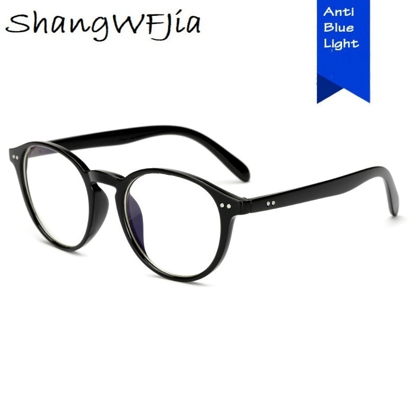2021 Round Anti Blue Glasses Frame Men Radiation Computer Glasses Anti Blue Light Blocking Clear Eye Glasses Frame For Women