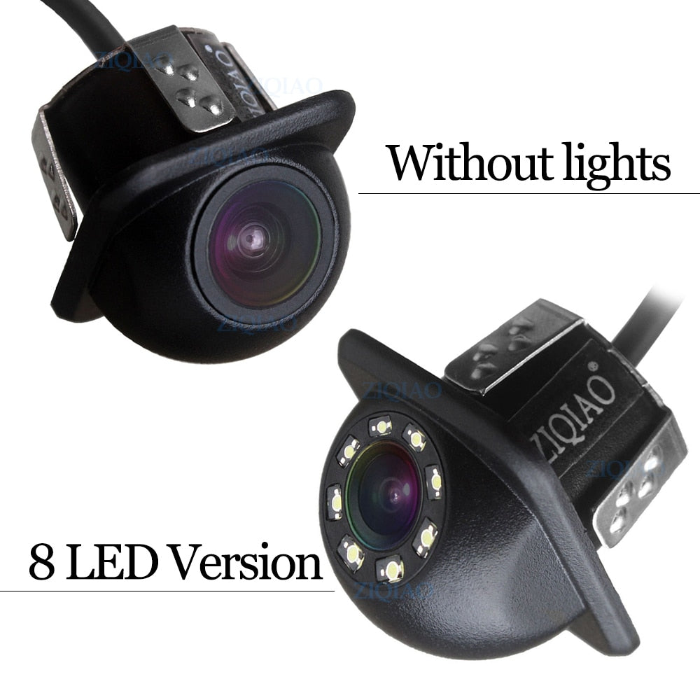 ZIQIAO Car Rear View Camera Universal Waterproof Night Vision HD Reversing Parking Backup Camera.