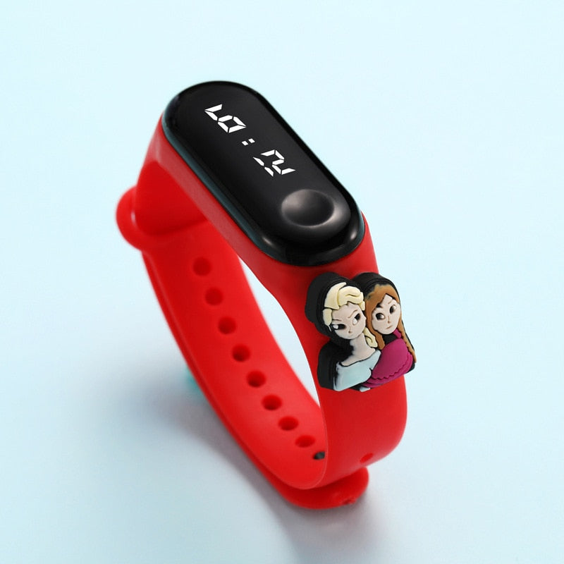 Disney Mickey Minnie LED Touch Watch Pooh Bear Bracelet Watch Student Children Sports Cartoon Electronic Watch Birthday Gifts.
