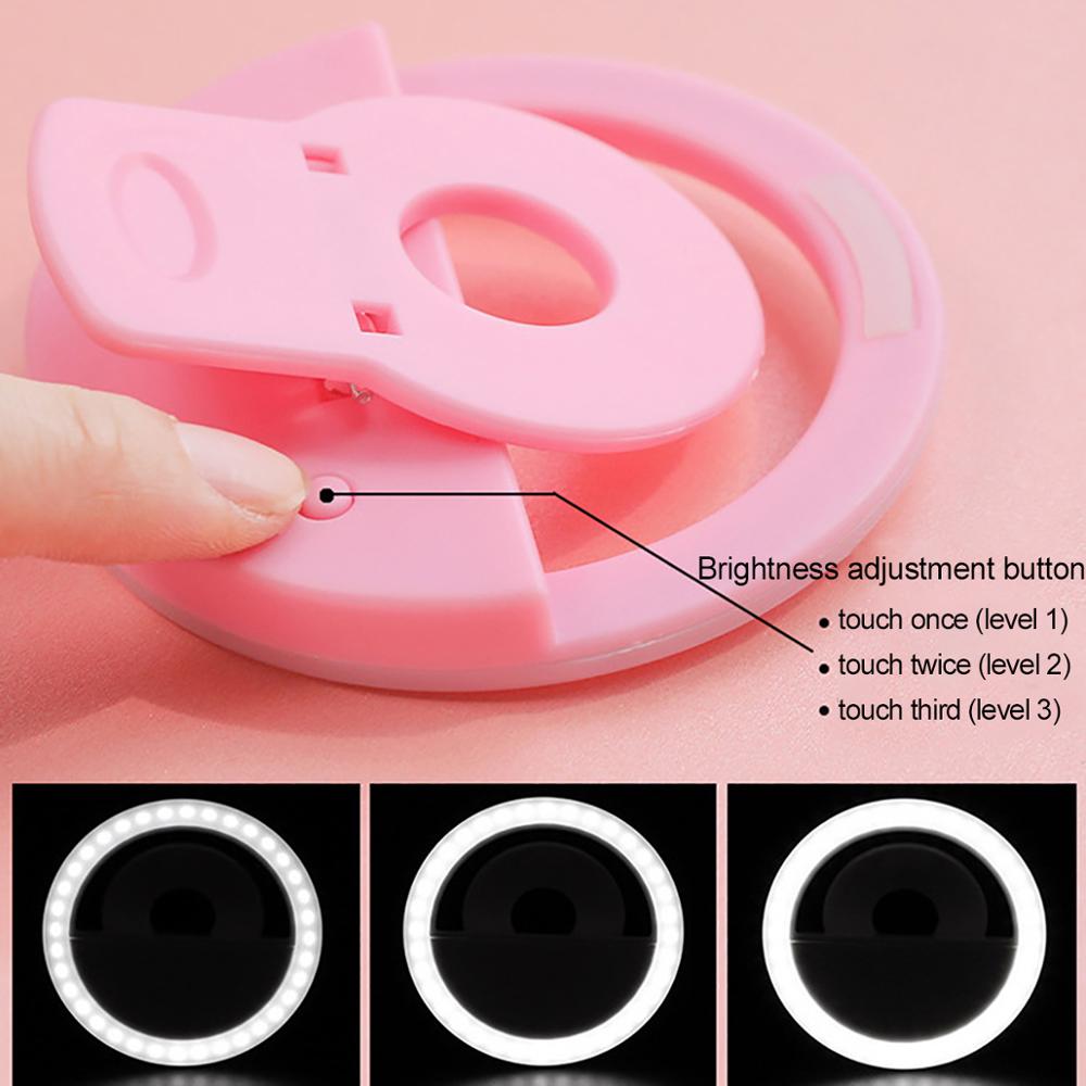 Led Selfie Ring Light Novelty Makeup Lightings Led Selfie Lamp Mobile Phones Photo Night Light Led Mirror Neon Sign Selfie Ring.