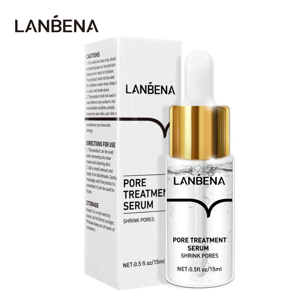 LANBENA 4PCS Hyaluronic Acid Serum+ Vitamin C Serum+ 24K Gold Serum+Pore Treatment Serum Face Serum