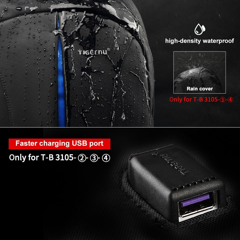 Tigernu Splashproof 15.6inch Laptop Backpack NO Key TSA Anti Theft Men Backpack Travel Teenage Backpack bag male bagpack mochila.