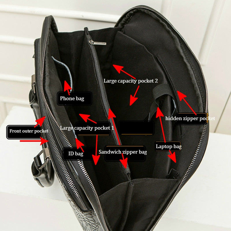 Fashion Women's Leather Briefcase For 13.3" 14.1 Inch Laptop Handbag 2022 Girls Shoulder Bags Woman Work Office Leather Handbags.