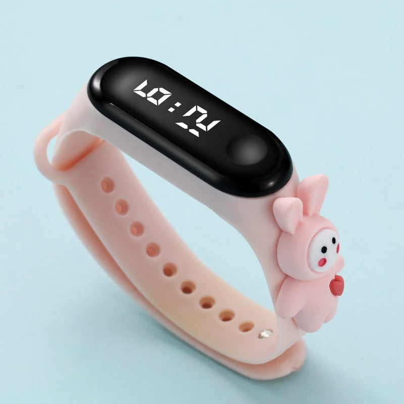 Disney Mickey Minnie LED Touch Watch Pooh Bear Bracelet Watch Student Children Sports Cartoon Electronic Watch Birthday Gifts.