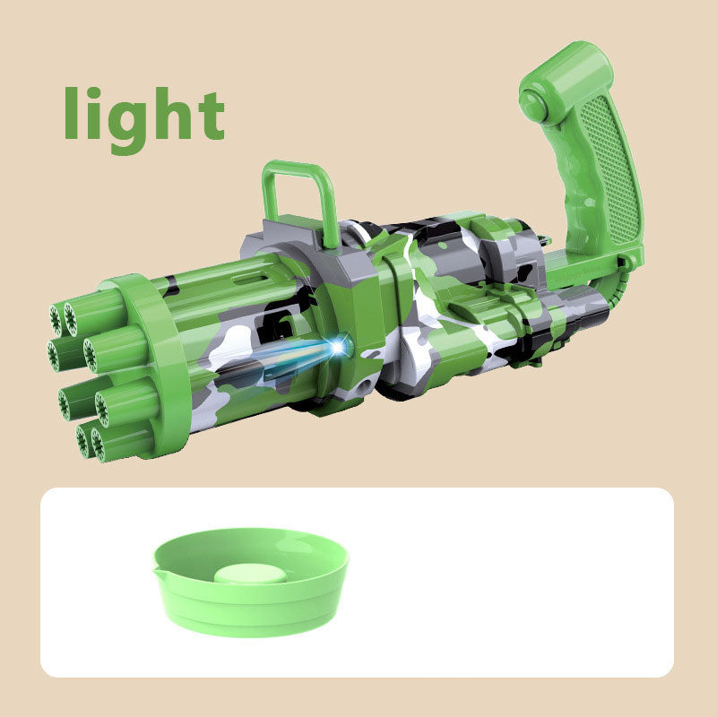 Kids Automatic Gatling Bubble Gun Toys Summer Soap Water Bubble Machine 2-in-1 Electric Bubble Machine For Children Gift Toys.